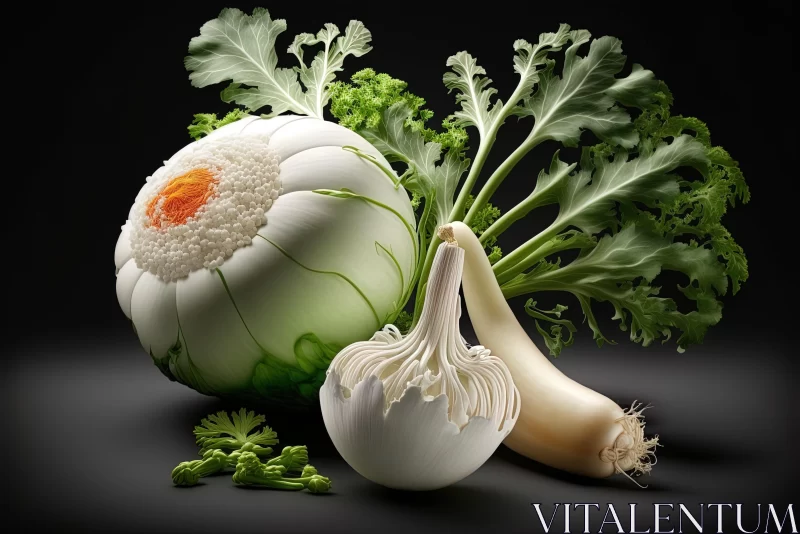 Captivating Still Life of Various Vegetables with Dramatic Lighting Captivating Still Life of Various Vegetables with Dramatic Lighting