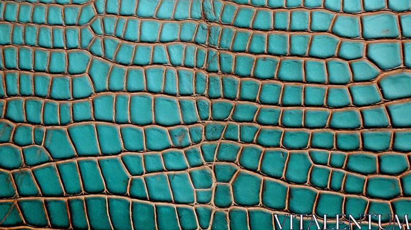 Green Leather Crocodile Skin Pattern Close-Up Green Leather Crocodile Skin Pattern Close-Up