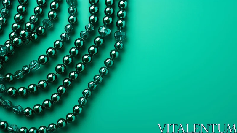 Green Beaded Necklace Close-Up | Circular Pattern Jewelry Green Beaded Necklace Close-Up | Circular Pattern Jewelry