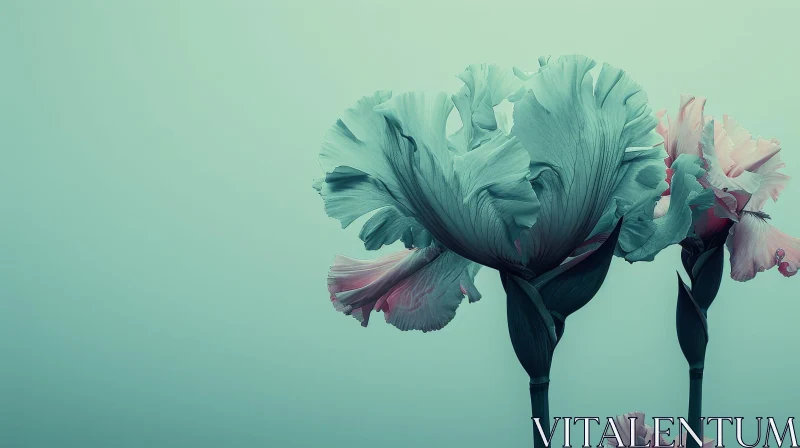 Botanical Beauty: Close-Up of Blooming Irises Botanical Beauty: Close-Up of Blooming Irises