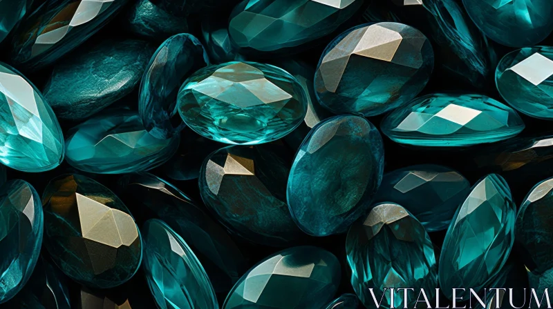 Teal Gemstones Texture - Close-Up Shot Teal Gemstones Texture - Close-Up Shot