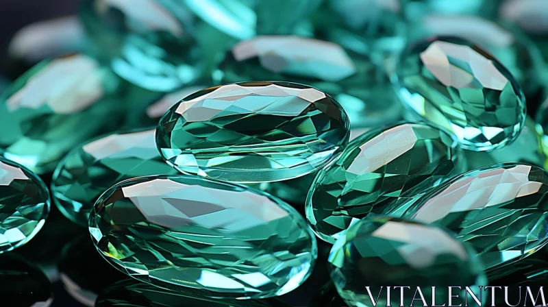 Oval-Shaped Gemstones on Black Background Oval-Shaped Gemstones on Black Background