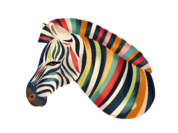 Vibrant Zebra Art Tee Vibrant Zebra Art Tee