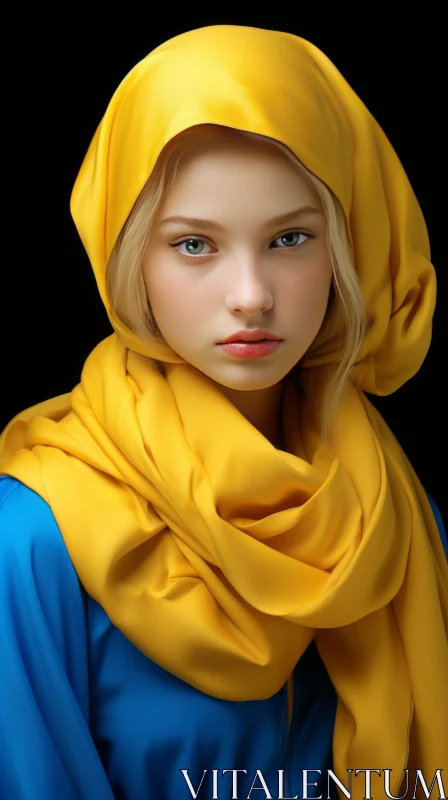 Captivating Fashion Photography: A Beautiful Person with a Yellow Scarf Captivating Fashion Photography: A Beautiful Person with a Yellow Scarf