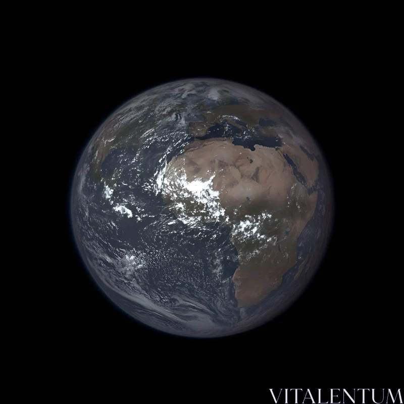Earth from Space with Africa and Europe in View Earth from Space with Africa and Europe in View