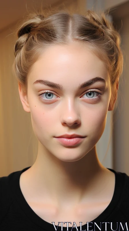 Captivating Model with Expressive Eyes and Natural Blonde Hair Captivating Model with Expressive Eyes and Natural Blonde Hair