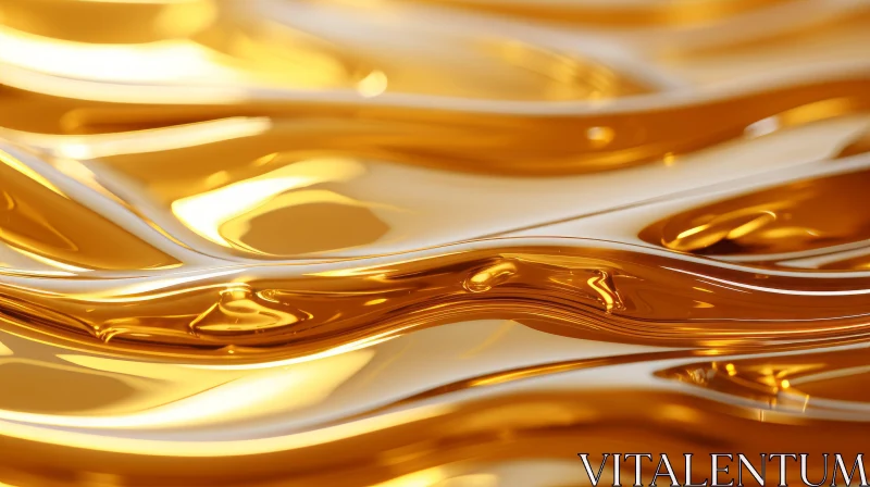 Golden Liquid Abstract Art - A Study in Reflections and Energy Golden Liquid Abstract Art - A Study in Reflections and Energy